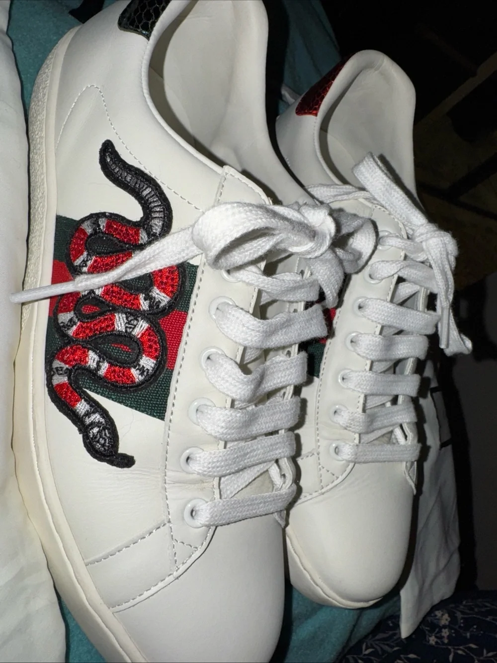Gucci white leather